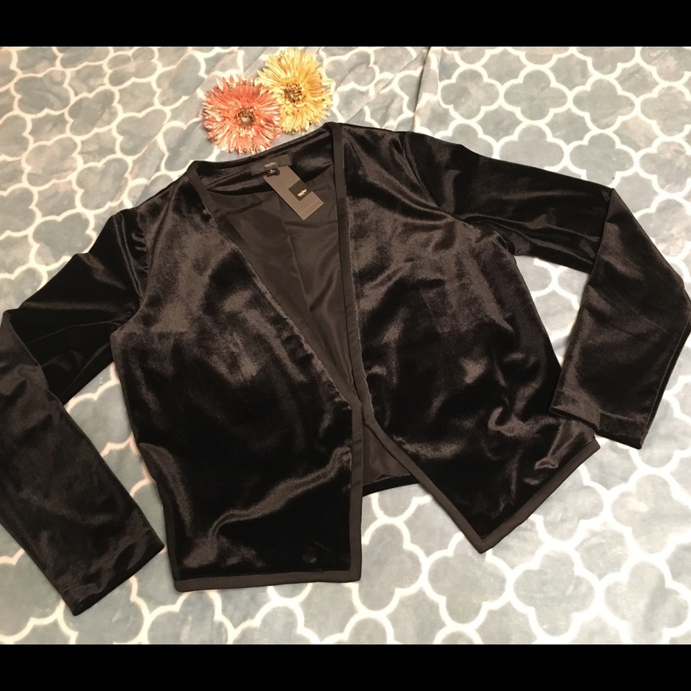 Dressy Black Velvet Cardigan